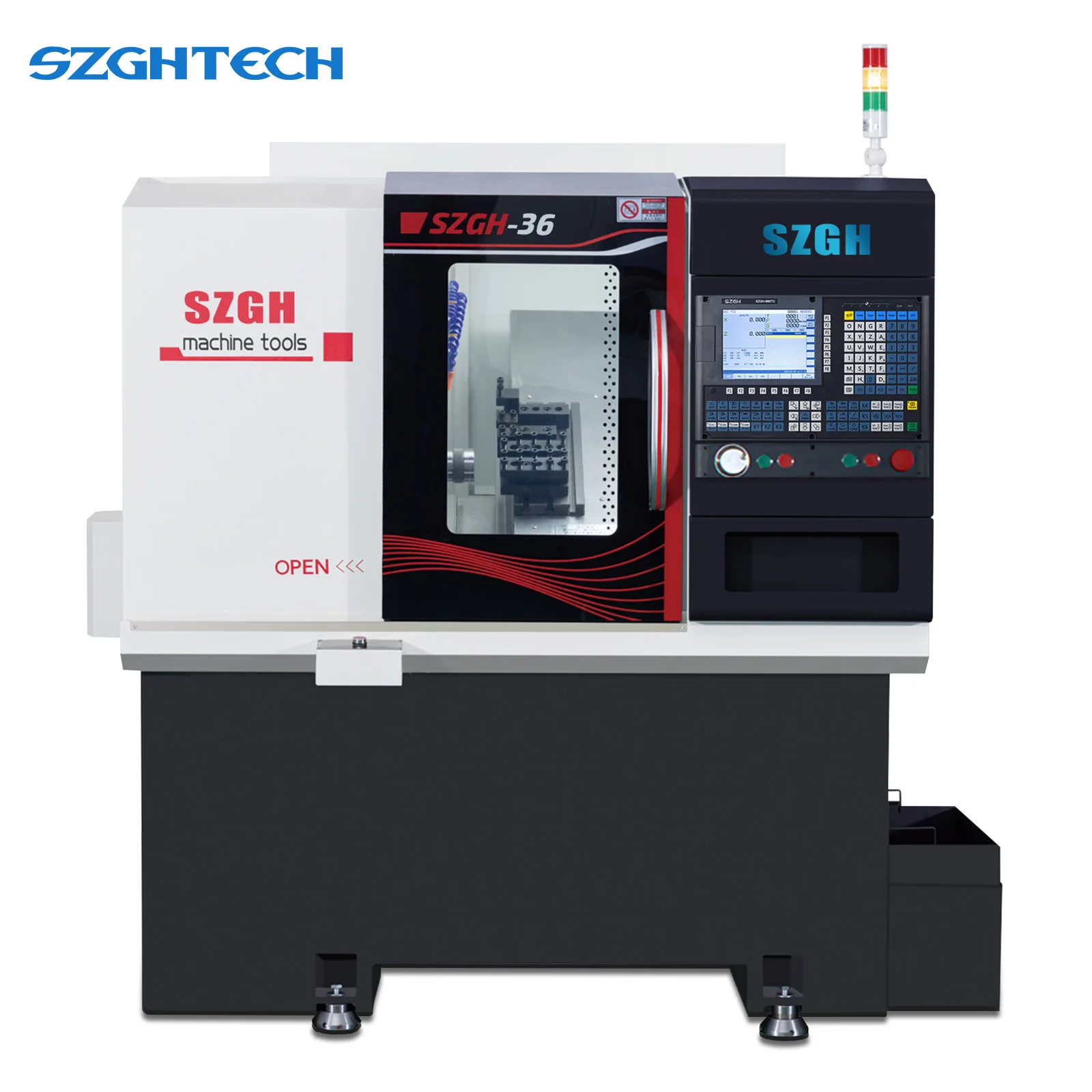 

SZGH-36J Slant Counter top Metal Cnc Lathe Machine Linear Guide High Precision Cnc Lathe Controller 3 Axis Turret Lathe Cnc