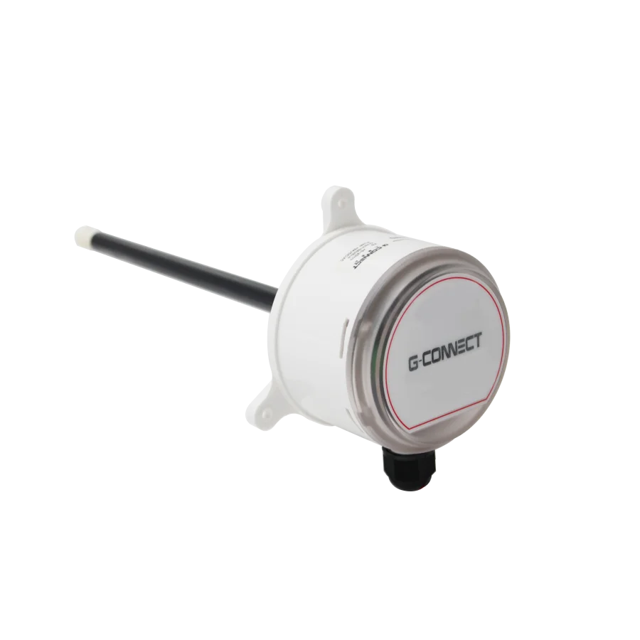 Duct mounted wind speed sensor transmitter without display