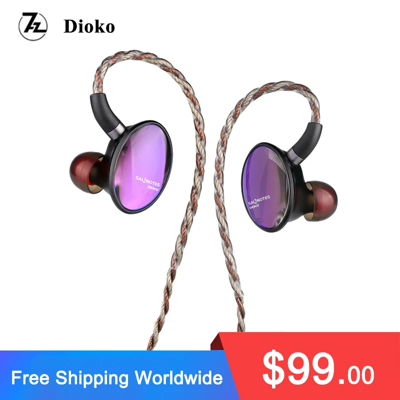 7HZ Crinacle Salnotes Dioko 14.6mm Planar Diaphragm Driver In Ear Earphone HiFi Music Headphoens Detachable Cable 7HZ