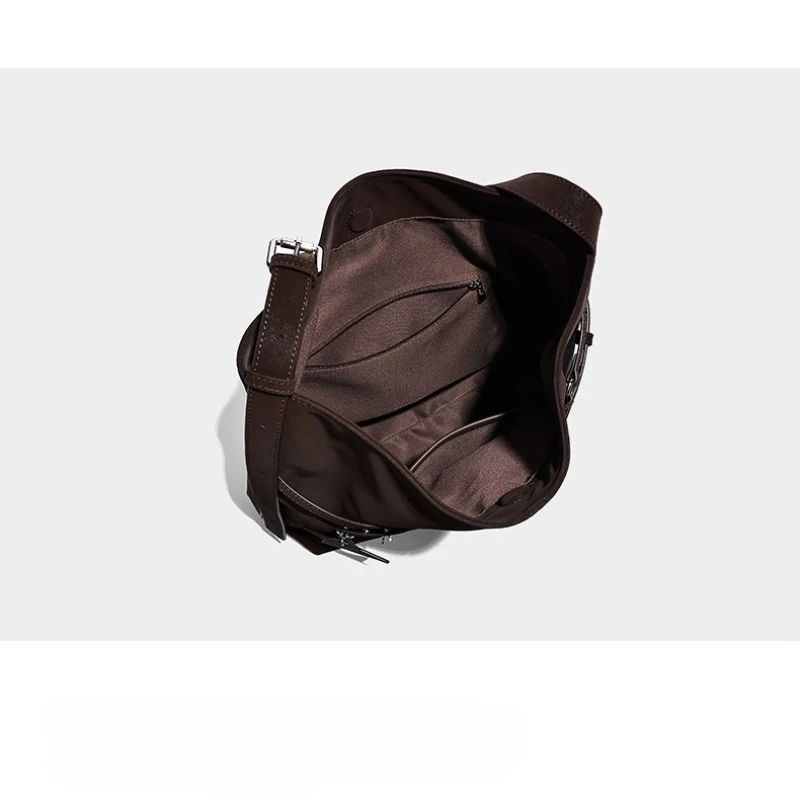 أزياء المرأة فو الجلد المدبوغ بو الجلود حقائب كتف سعة كبيرة مصمم دلو حقائب اليد ماتي الإناث Crossbody حمل الحقائب