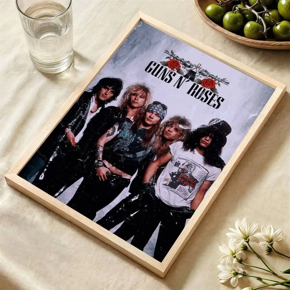 Cool Band G-Guns N Roses Anime Posters Sticky Whitepaper Sticker DIY Room Bar Cafe Kawaii Room Decor view 6