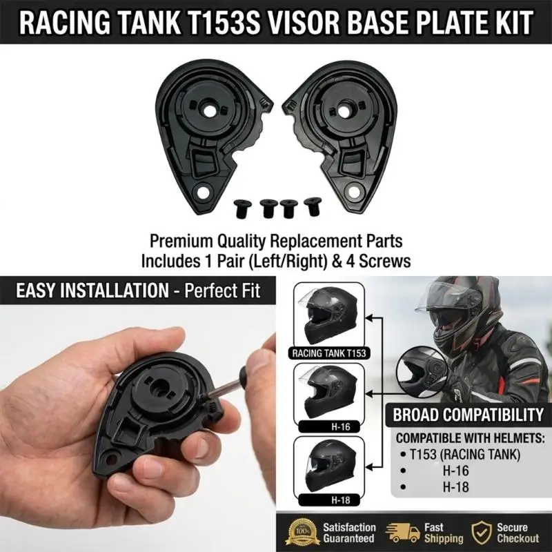 31BC ABS Helmets Visors Base Simple Installs Designed for T153 T153S Perfect Alignment