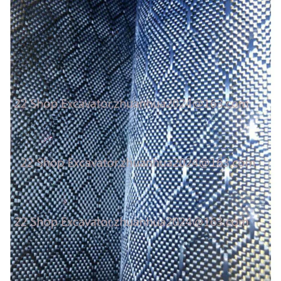 3K 240gsm Blue+Black Aramid Carbon Fiber mixed Fabric Hexagonal Jacquard Weave W100*L50/100CM