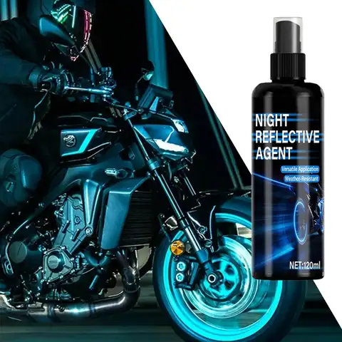 120ml High Visibility Reflective Spray Paint, Waterproof Night Safety Coating for Clothes, Car & Bike Outdoor motorcycle Cycling