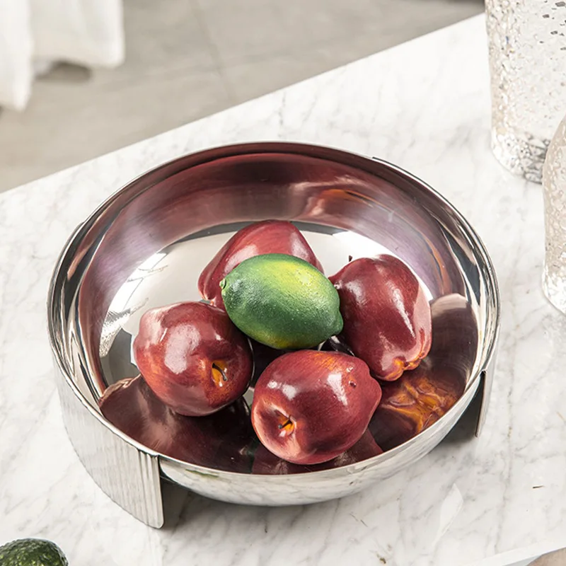 Stainless steel creative mirror fruit tray fruit tray