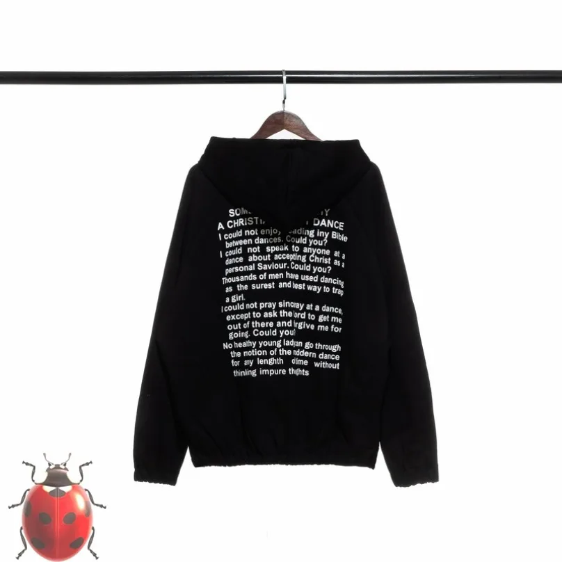 Chest ERD Cross Logo Zipper Enfants Riches Deprimes Fleece Hoodie Jacket Black Men Women High Street  Loose Fit Sweatshirts