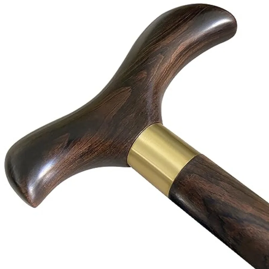 

Classic Wooden Walking Cane Ergonomic Solid Wood Quality Cane for Seniors with Rubber Tip Single Point Cane Sturdy Lightweight