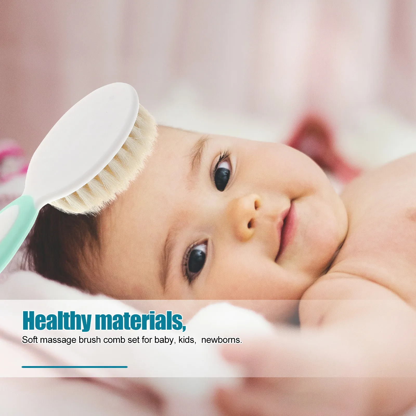 

Wool Brush Set Baby Comb Bath Cleaning Tools Natural Scalp Massage Tool Fits Newborn Head Promotes Circulation