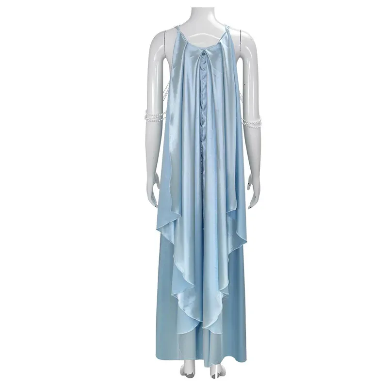 

COSda@Star Padme Amidala Light Blue Cosplay Halloween Dress CostumeCOSda@