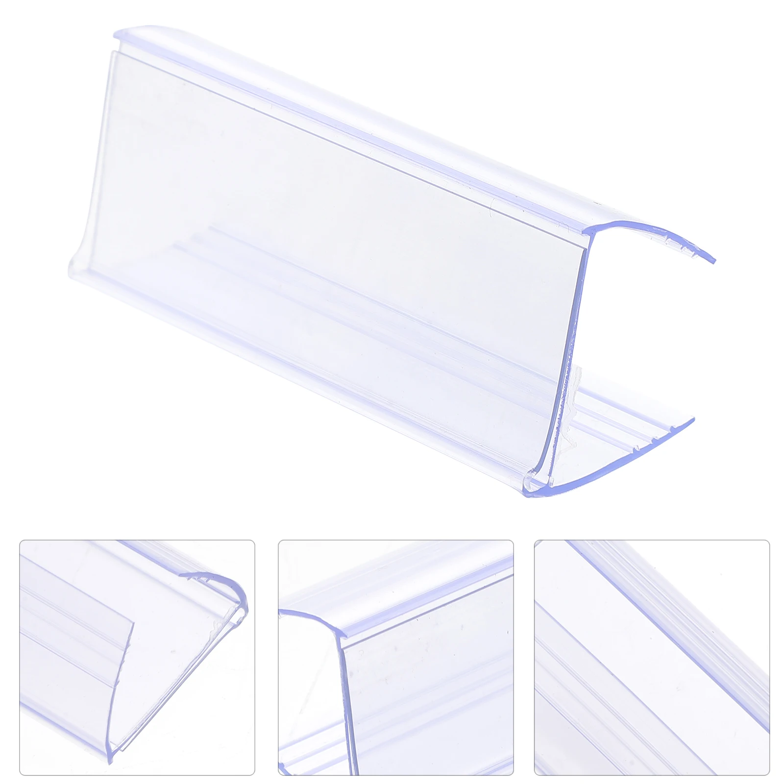 

25 pcs Label Holder Price Tag Transparent Display Stand Plastic Small Clear Signs Supermarket Retail Shelf Organizer