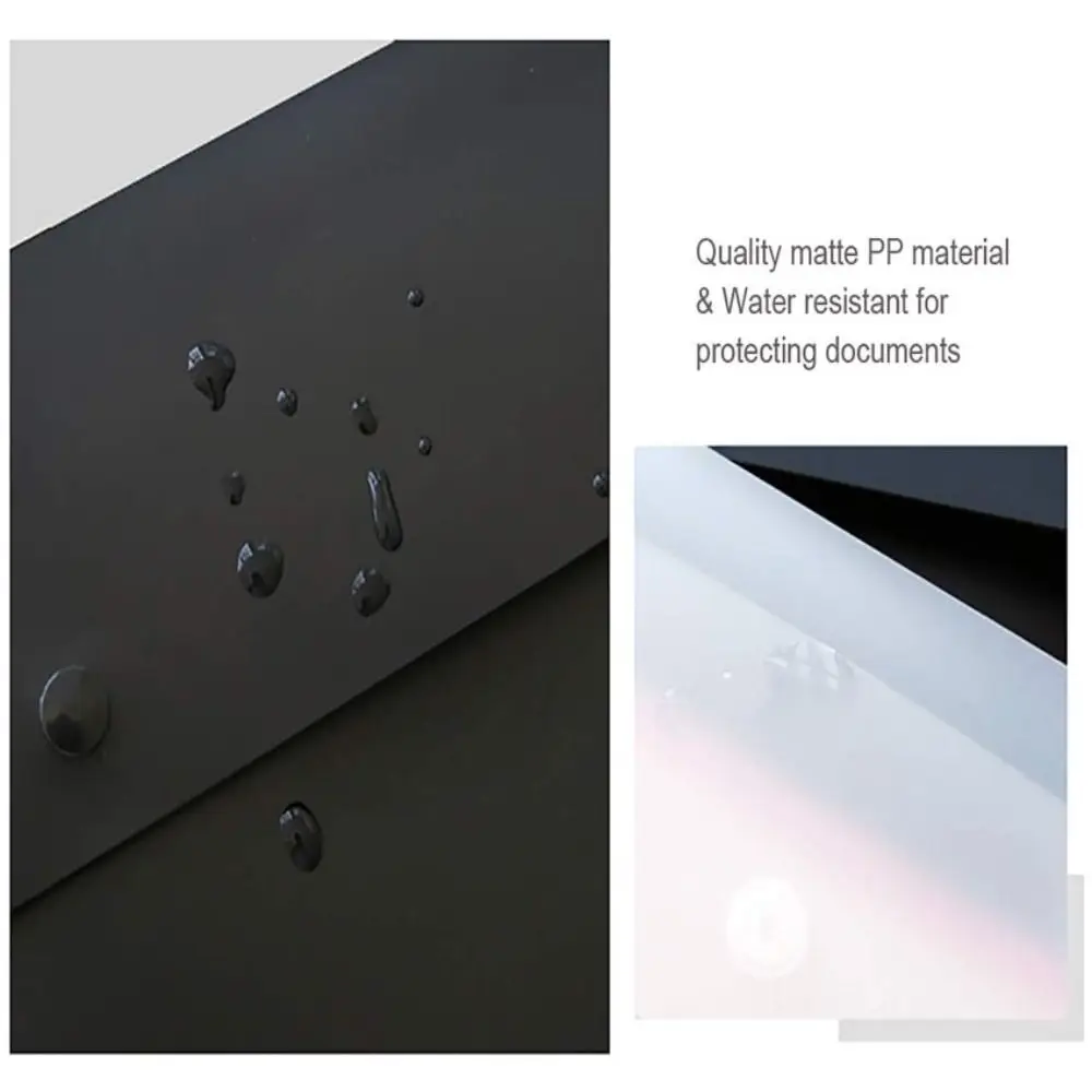 With Snap Button Closure File Folders Pouch Document Organiser Paper Organizer Document Folder PP Plastic Storage Bag