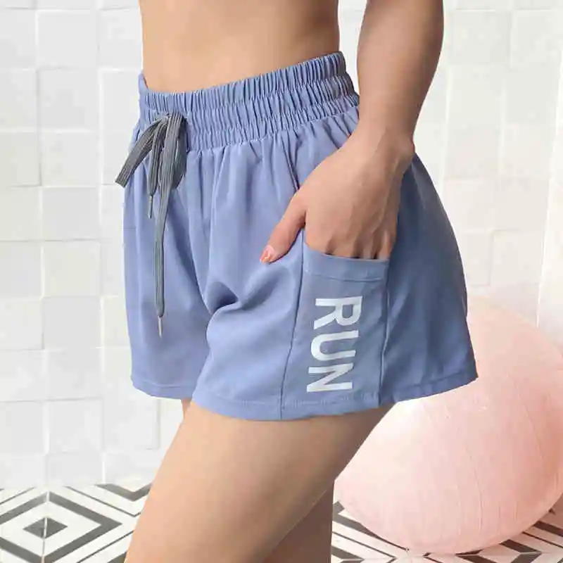 Women's high-waisted loose running shorts for summer; anti-slip, quick-drying, breathable, and comfortable for sports, fitness,,