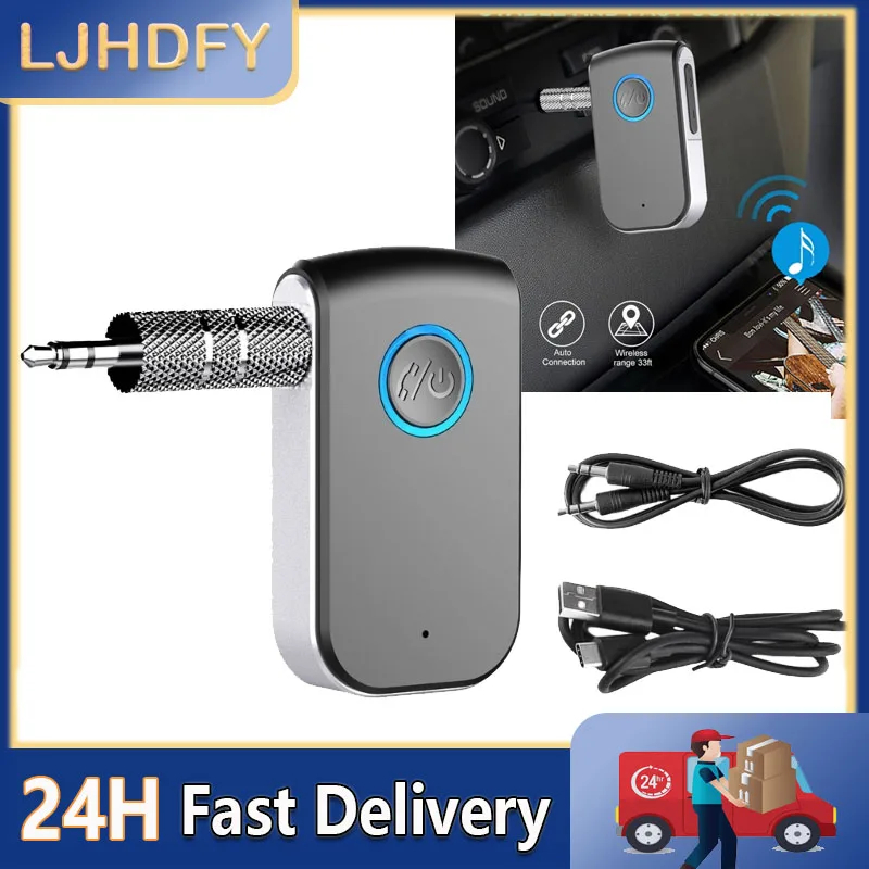 Aux Stereo Receiver with 10 Hour Play Time & Portable Design Quick Pairing Suitable for Seamless Car Stereo Connectivity