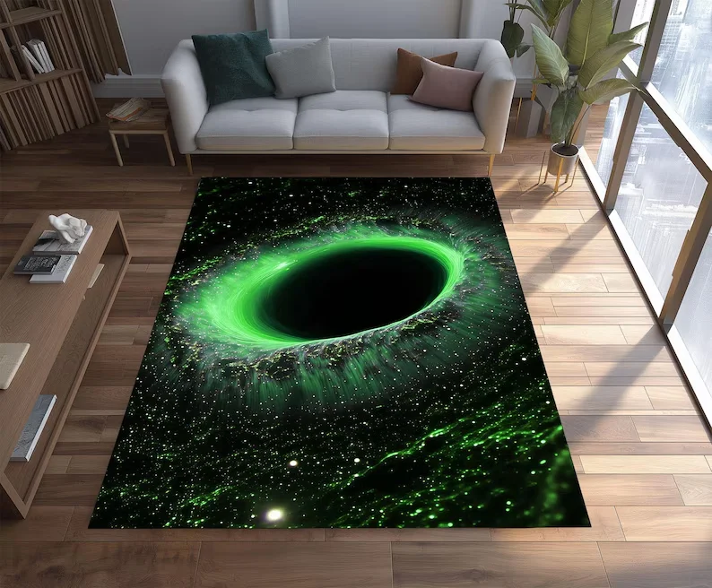 Tunnel Rug, Optical Illusion Rugs Illusion Rug Rectangular Illusion Rug Vortex Illusion Rug 3D Effect for Living Room Rug