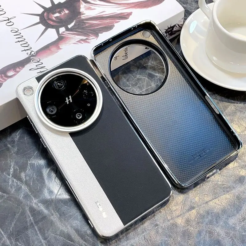 For OPPO Find X8 Ultra X8S Plus Case Simple Electroplating Frame Color Matching Leather Anti-drop Cover For OPPO Find X8 Pro