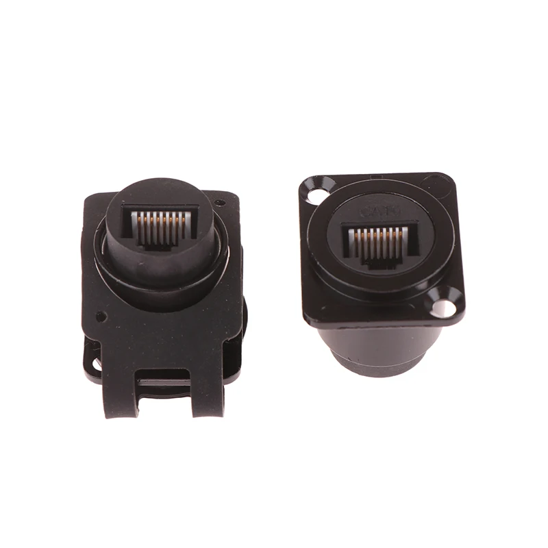 D Type Waterproof DZ-RJ45TCAT6 Socket Panel Mount Extension Ethernet Cable Network Connector CAT6 Shielded Internet Adapter