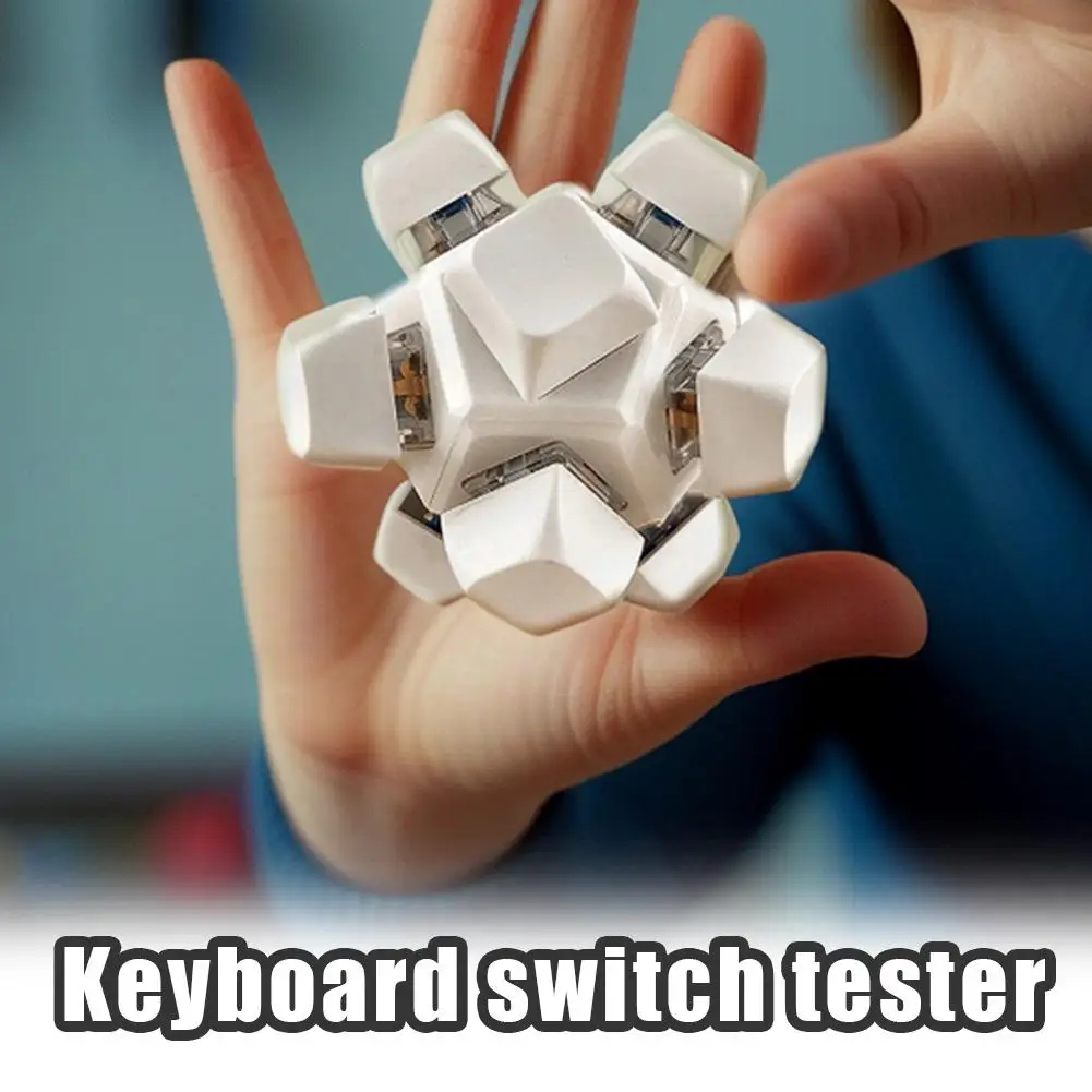 Luminous Keyboard Test Switch Pressure Reducing Press Fingertip Decompression Button Plaything On Palm With High Interactivity