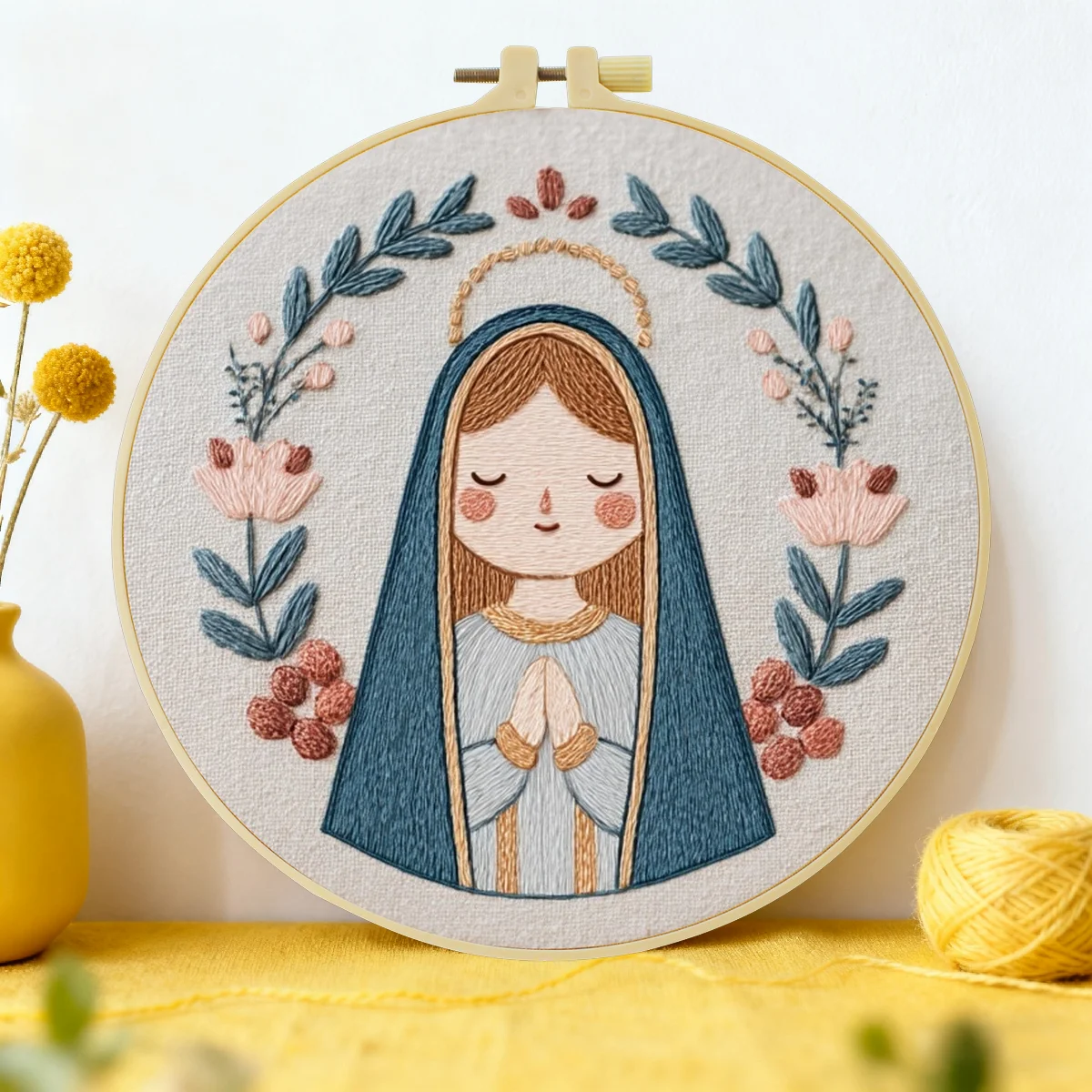 1 Stück 20X20CM/15X15CM 7,87/6,3 Zoll Stickerei-Starter-Kit für Frauen Praktikerinnen DIY-Kit DIY-Stickerei-Set Handarbeiten – Detail 1