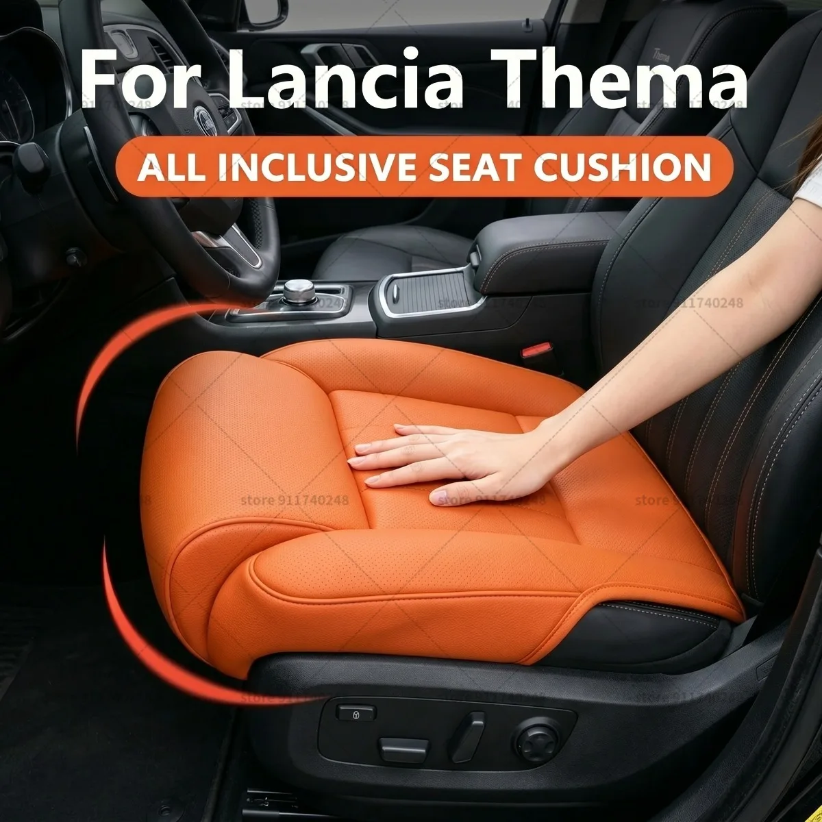 

For Lancia Thema Seat Leg Support Extension Cushion Thigh Support Pillow Memory Foam Leather Leg Extender Interior Accessories