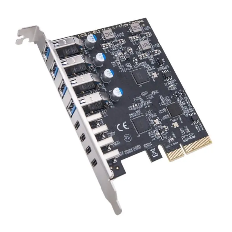 652F Transform Computer 10Gbps 8Port USB3.2 PCIExpress Expansion Card USB 3.2 PCIE Card Support Window Operating System