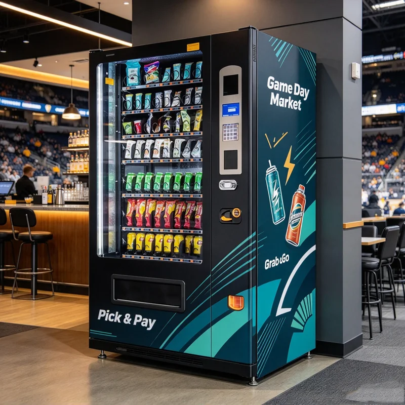 Snack and Drink Vending Machine Combo Vending Machine Refrigerated Automatic with Card Reader for School OME