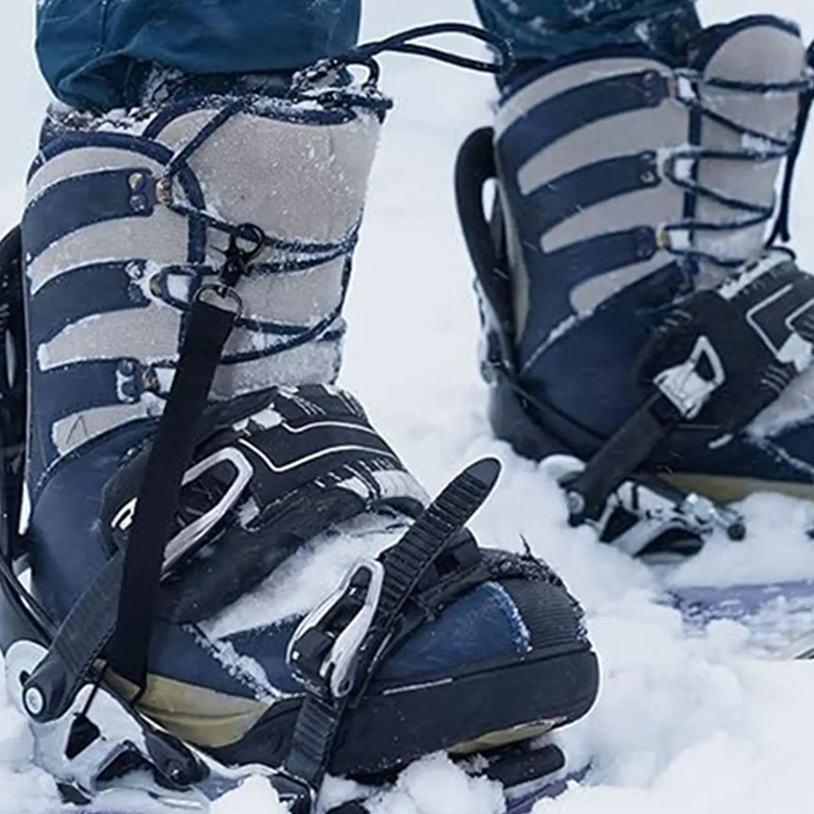 2pcs Snowboard and boots connect Short Leashes Portable ski safety rope Ski boot tow rope Snowboarding Security Supplies