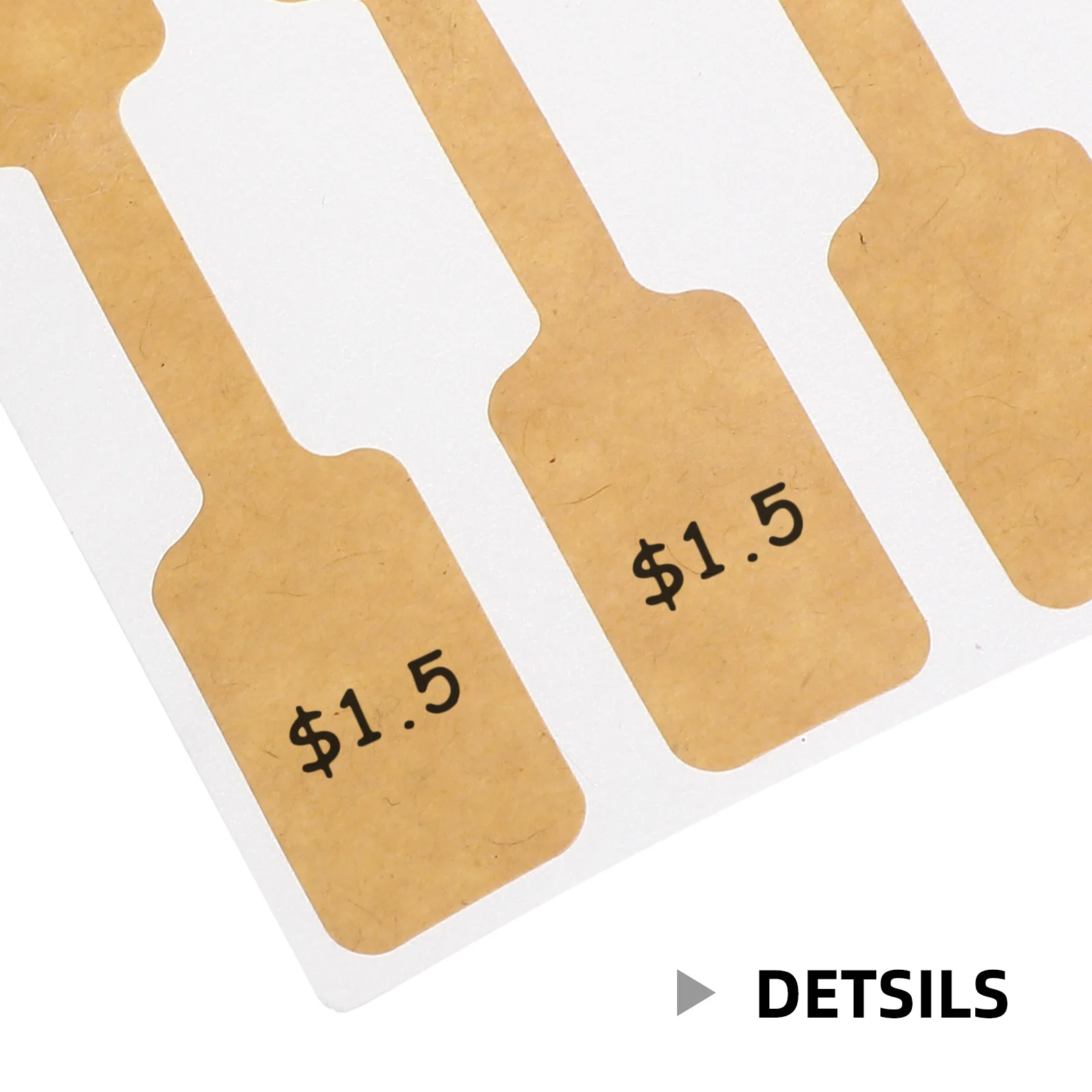 500pcs Jewelry Tags Kraft Paper Blank Price Labels Stickers for Bracelet Selling Packaging Card Durability Universal
