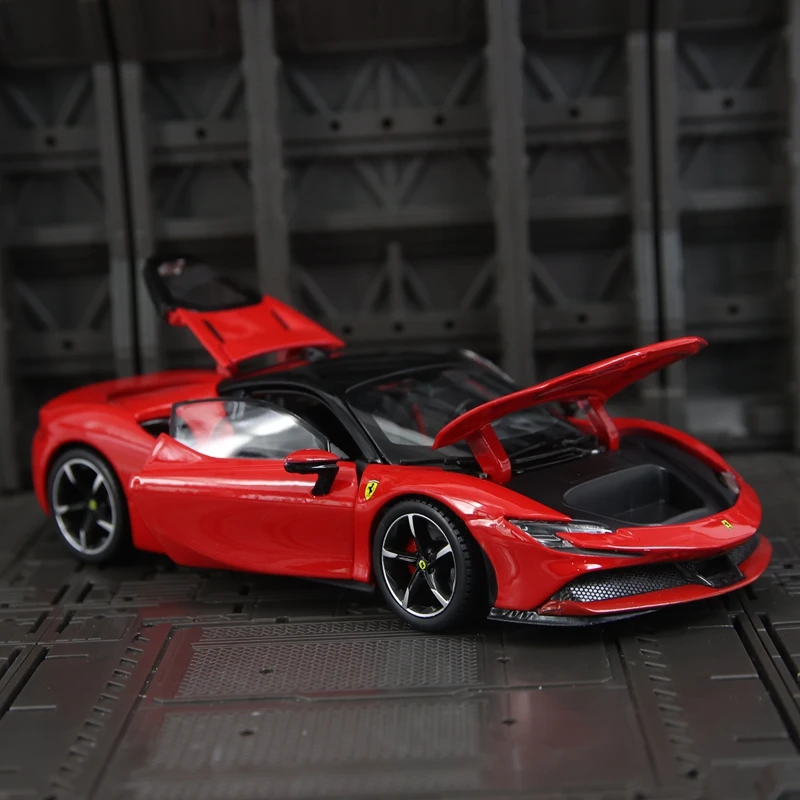 Bburago 1:24 simulation Ferrari SF90 Stradale alloy car model  rich details, fine workmanship, and good quality
