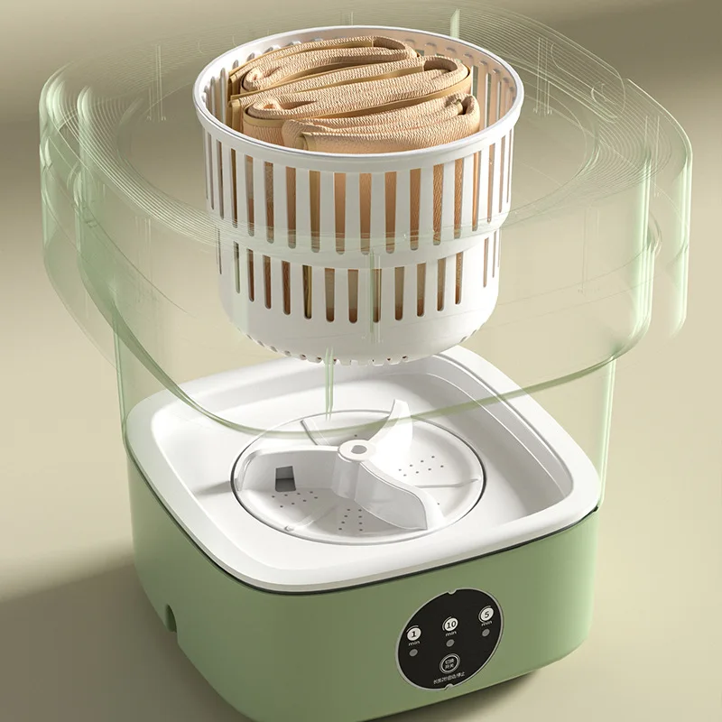 Opvouwbare Mini Wasmachine Voor Sokken Ondergoed Slipje Draagbare Mini Wasmachine Grote Capaciteit 3 Modellen Met Spinning Droog