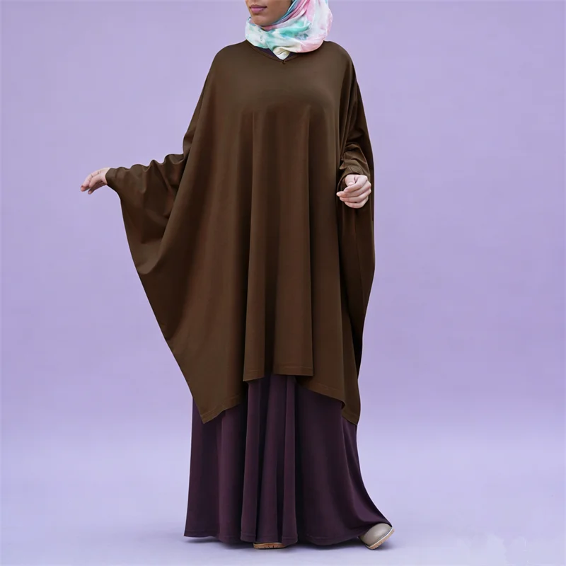 Ramdan Muslim Khimar Long Tops Women Prayer Garment Arab Islam Clothing Abaya Kaftan Eid Djellaba Turkey Jalabiya Caftan Robe