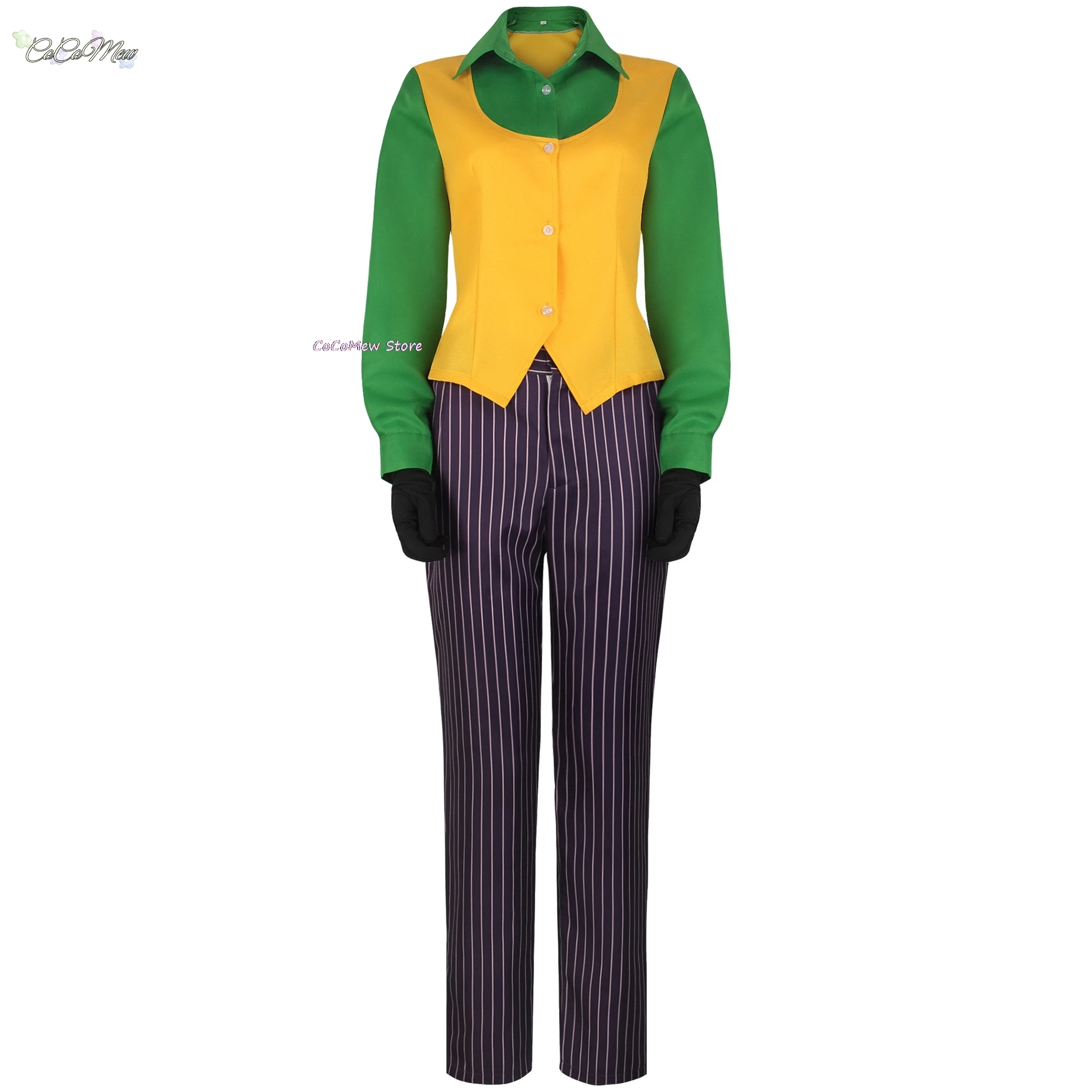 Halloween Cos Costume Purple Striped Clown Costume Suit Jacket Cosplay Stage Performance Costume Costume Adult Men's Custumes