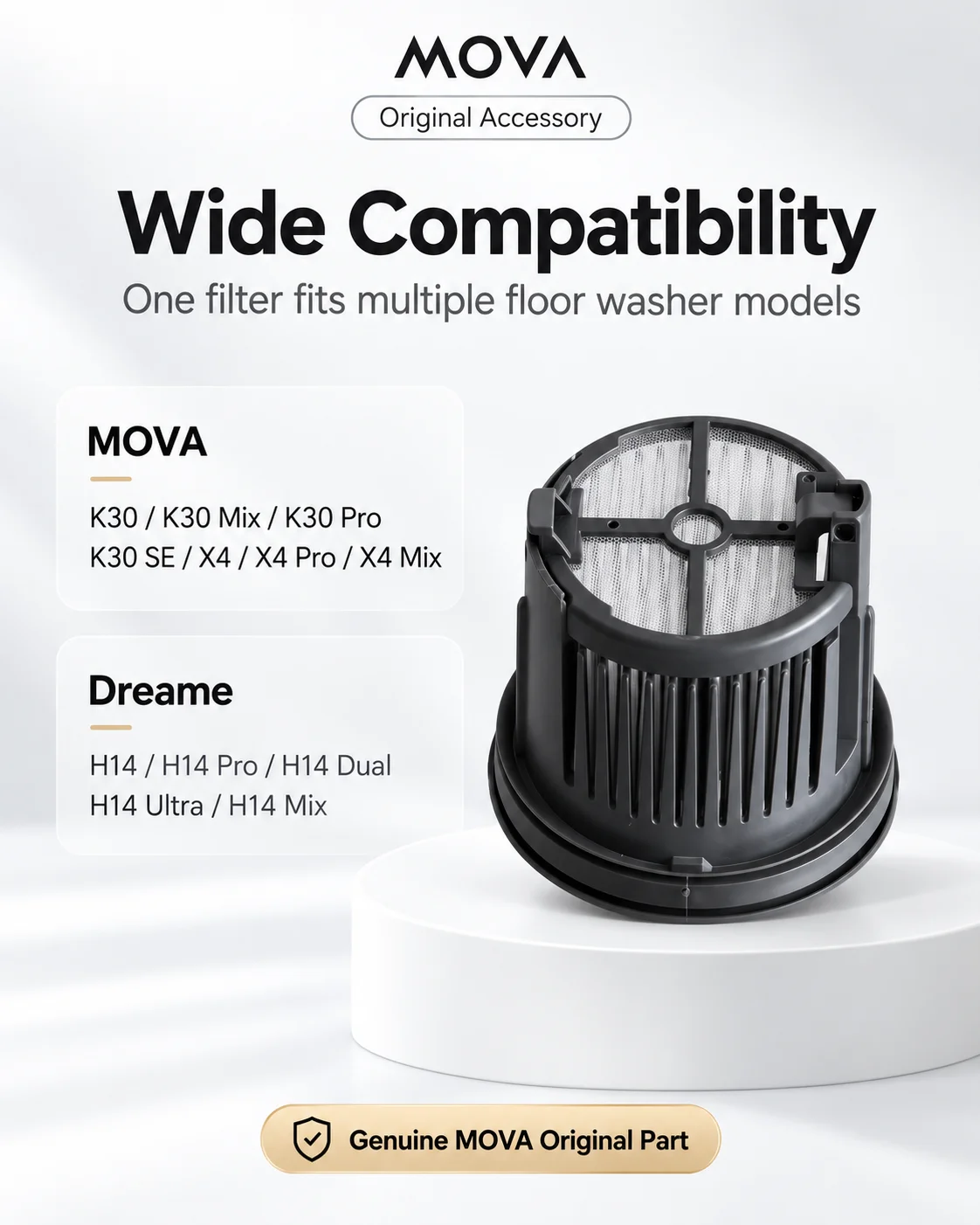 MOVA HHP3 HEPA Filter for K30 K30 Mix K30 Pro K30 SE X4 X4 Pro X4 Mix Dreame H14 H14 Pro Dual Ultra Mix Vacuum Parts