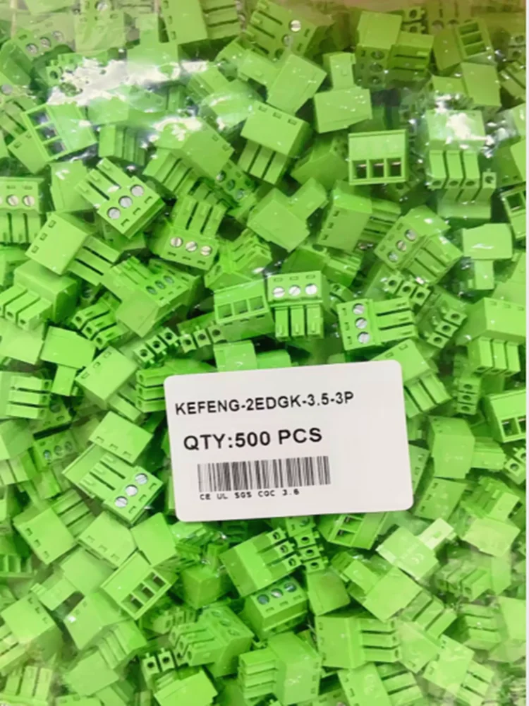 100PCS KF2EDG / 15EDG 3.81 Pluggable Terminal Block Connector 3.5mm / 3.81mm Pitch 2P/3P/4P/5P/6P/8P/12P/13P/14P/15P/16P/18P/22P