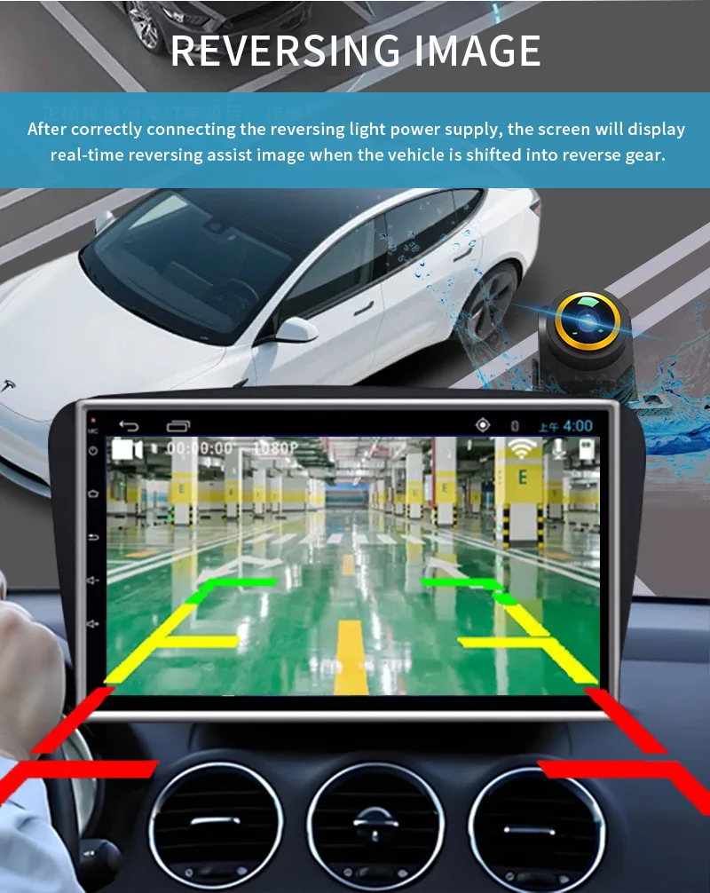 170 ° Auto-Rückfahrkamera Fischaugen-Objektiv CVBS/AHD 1080P Nachtsicht | Wasserdicht | Einparkhilfesystem | Sicheres Parken – Detail 7
