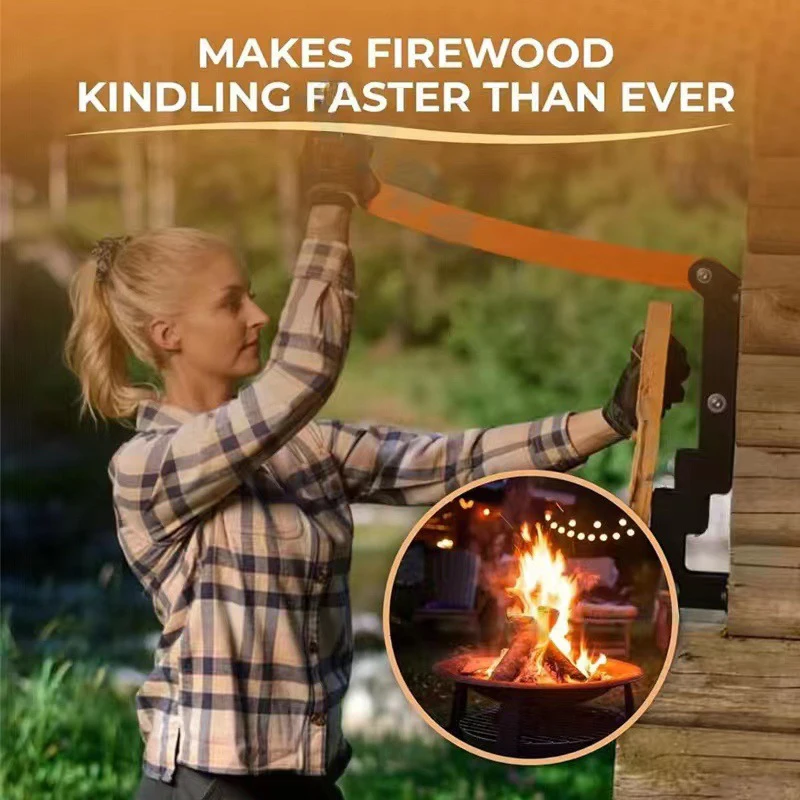 Secure Splitter Wall Mounted Wood Kindling Splitter Portable High Quality Carbon Steel Manual Fire Wood Cutter For Garden Supply