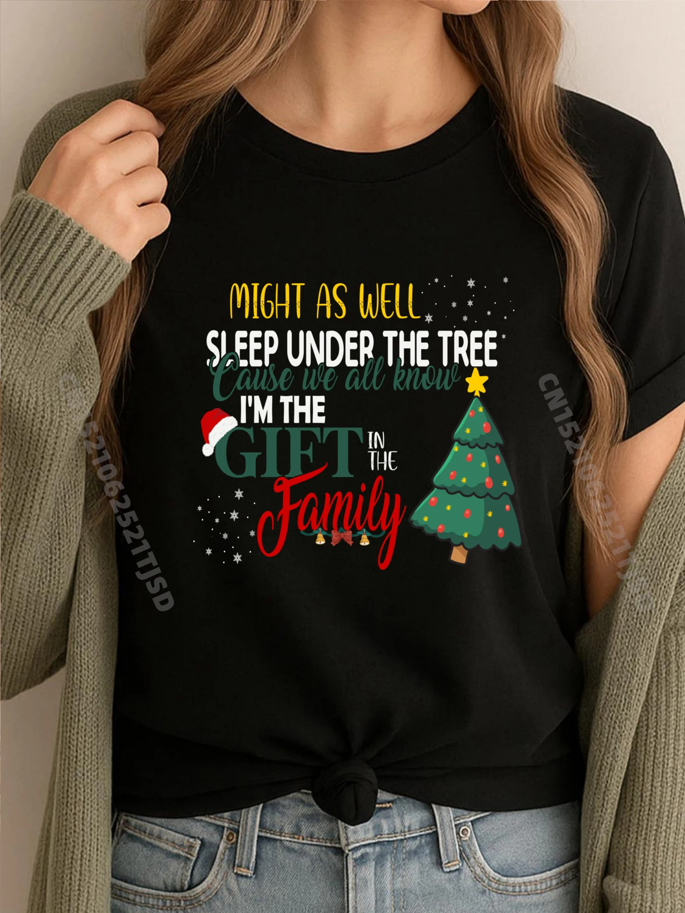 

Christmas Humor Woman Favorite Person Christmas Free Shippping Items Lowest Prices Oversize Man Tee Shirt for Woman Japan Style