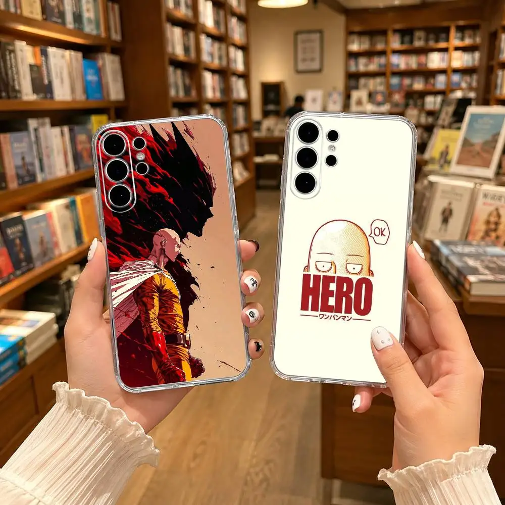 Hot O-One Punch Man Transparent phone Case For Samsung S25,24,21,22,21,20,10,S9Ultra,Plus,Fe,Lite
