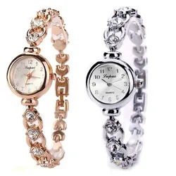 Reloj de pulsera de diamantes de imitación de aleación para mujer, reloj de lujo para mujer, reloj de pulsera de cuarzo informal