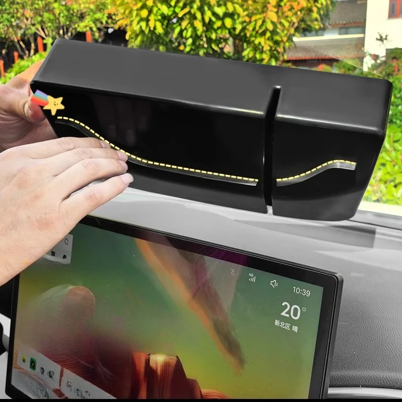 For Geely Star Vow Storage Box Display Screen Behind-the-scenes Magnetic Attraction Modified Central Control Storage Box