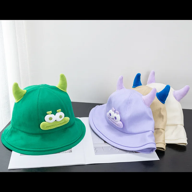 2024 New Cartoon Cute Monster Bucket Hats With Summer Foldable Lightweight Sun Hat Fishing Caps For Women Men Teens Adult