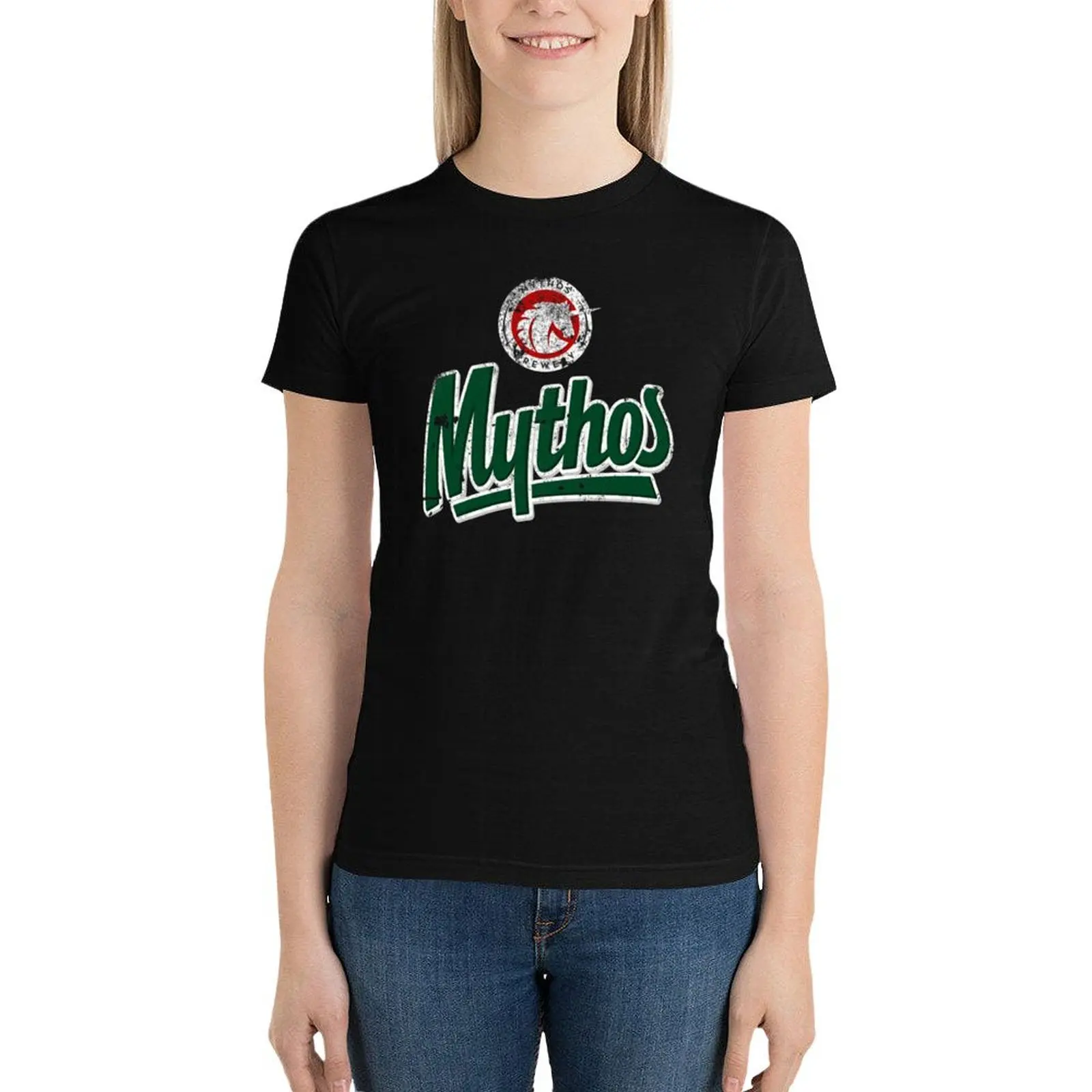 

Mythos Brewery - Greece T-Shirt plus size tops vintage clothes funny t-shirts for Women loose fit