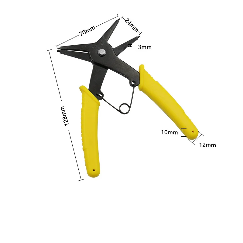 1PC 2 In 1 Internal and External Pliers External Spring Pliers Large Fixed Ring Removal Circlip Dual-purpose Maintenance Tool