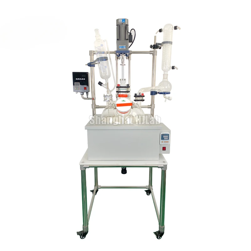 Lab Chemical Synthesis Single Layer Glass Reactor with Electric Heating Mantle