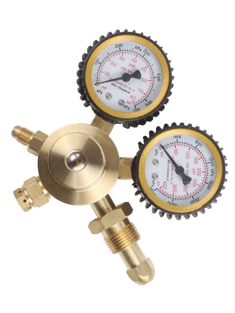 Copper Regulator CGA580 Pressure Valve Efficient Pressure Management High Flow Rate High Pressure Compatibility 0-200 Bar