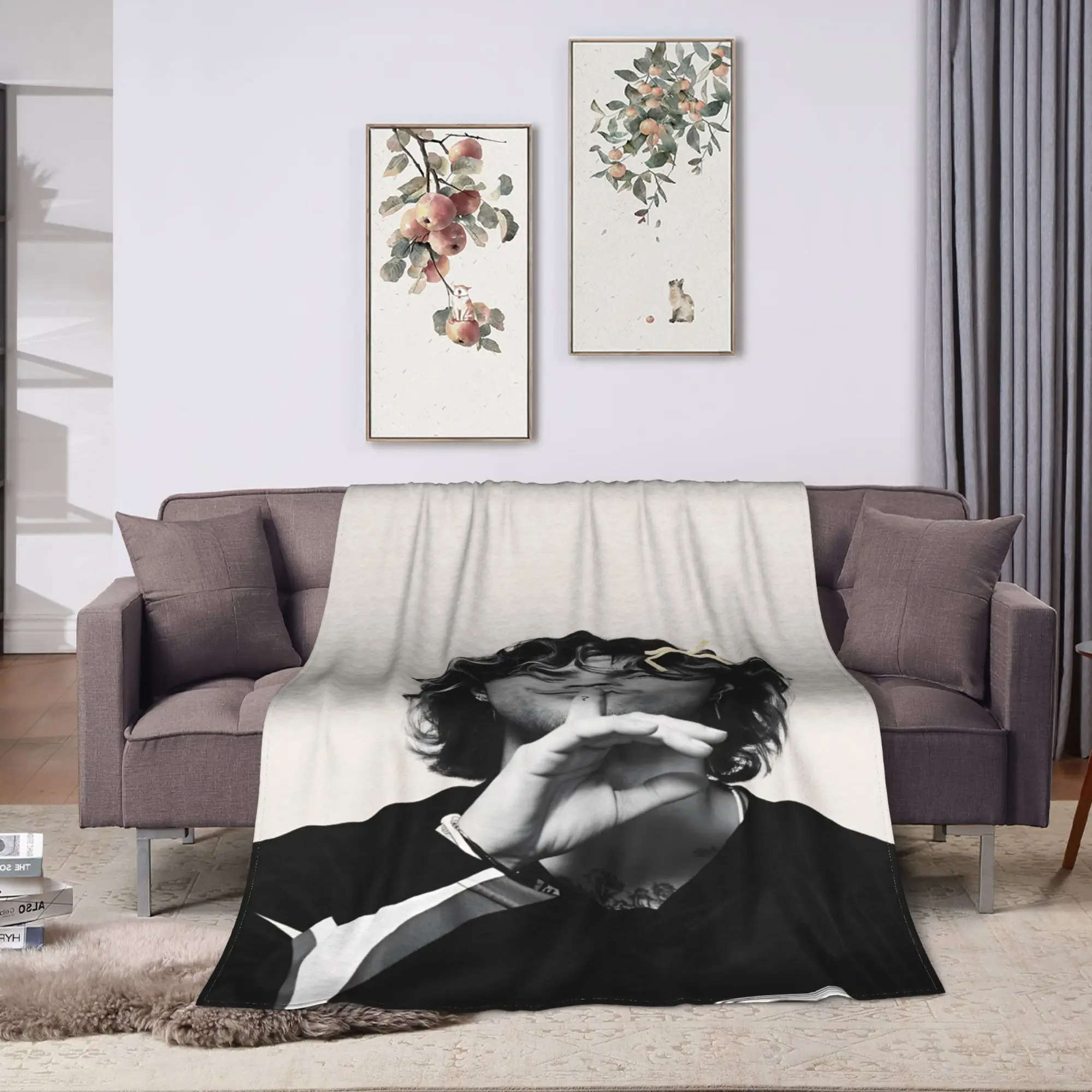 E-Egor Kreed EK Rapper Throw Blanket Cozy Novelty Blanket  For Living Room Picnic Flannel Bedspread Bed Cover