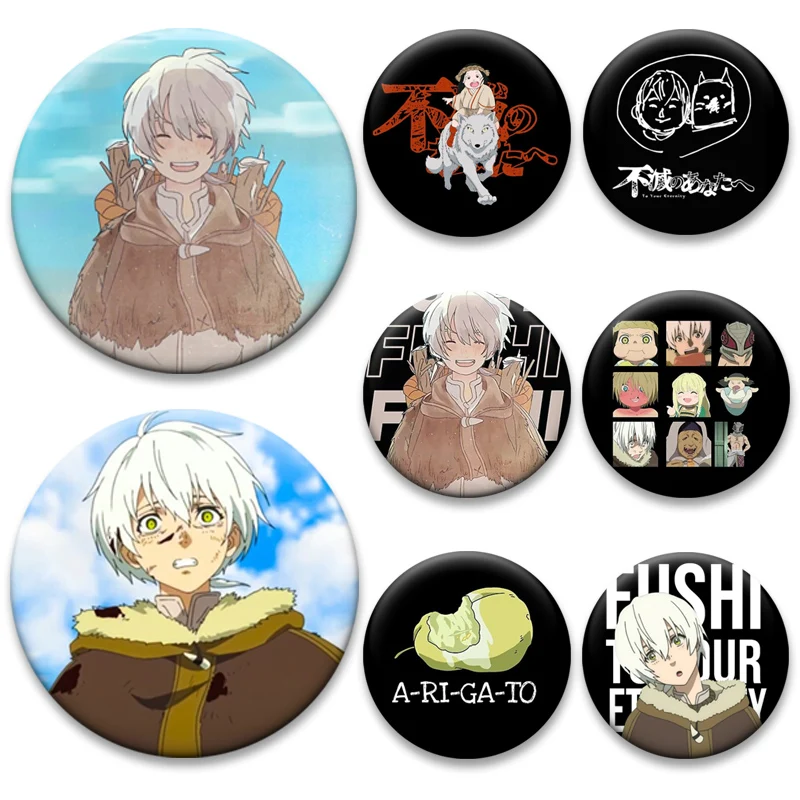 Fantasy Adventure Comics To Your Eternity Pins Cute Anime Figure Brooches Snap in Design Badge Backpack Shoes Jewelry Accessorie