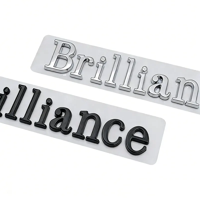 Brilliance rear trunk logo three-dimensional labeling for Brilliance Zhonghua car body English modified logo car spare box mark