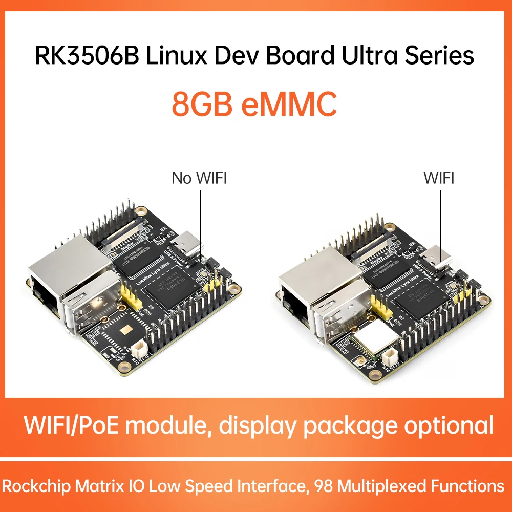 

Luckfox Lyra Ultra/Luckfox Lyra Ultra W Luckfox RK3506B Чип Micro Linux Макетная плата Встроенный трехъядерный процессор