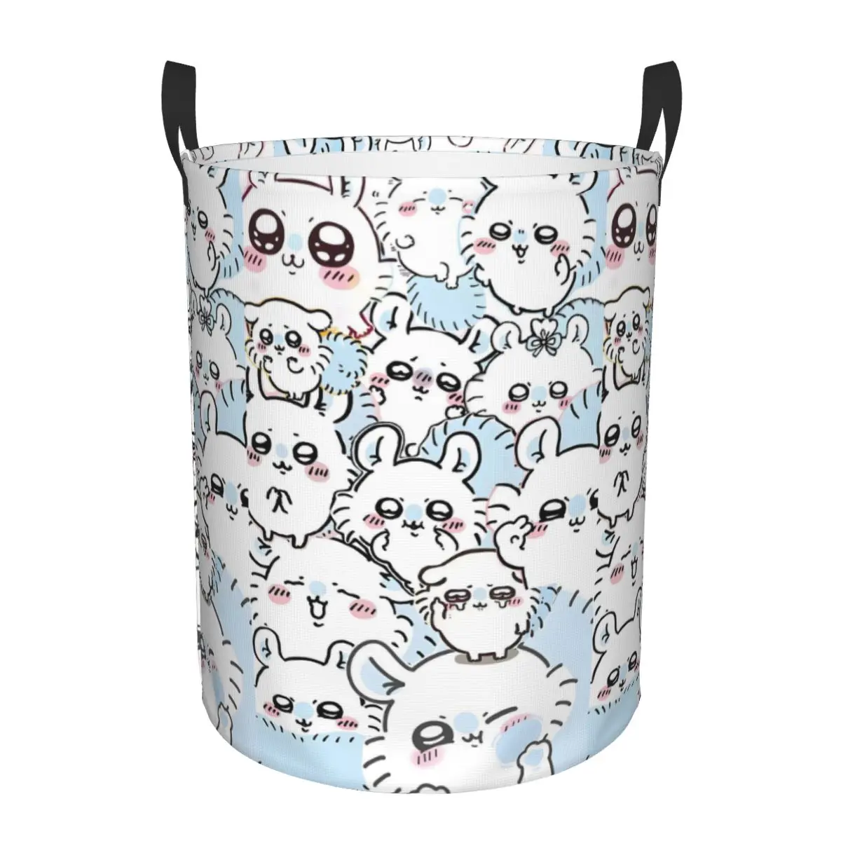 

Custom Chiikawa Laundry Hamper Large Storage Basket Cute Animal Kids Nursery Toy Organizer