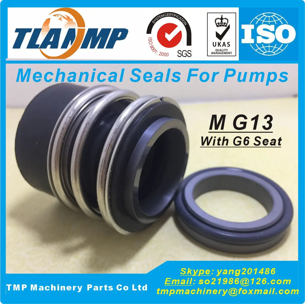 MG13/38-Z , MG13-38/G6 TLANMP Mechanical Seals With G6 seat For GLF TP 300 Series Pumps (Material:BQQV BAQV BQQE BAQE )